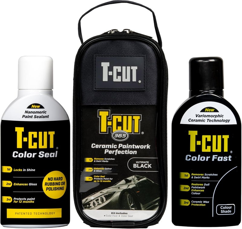 T-Cut 365 Paintwork Perfection, Car Polish and Restorer Kit, Ultimate Black - Image 1