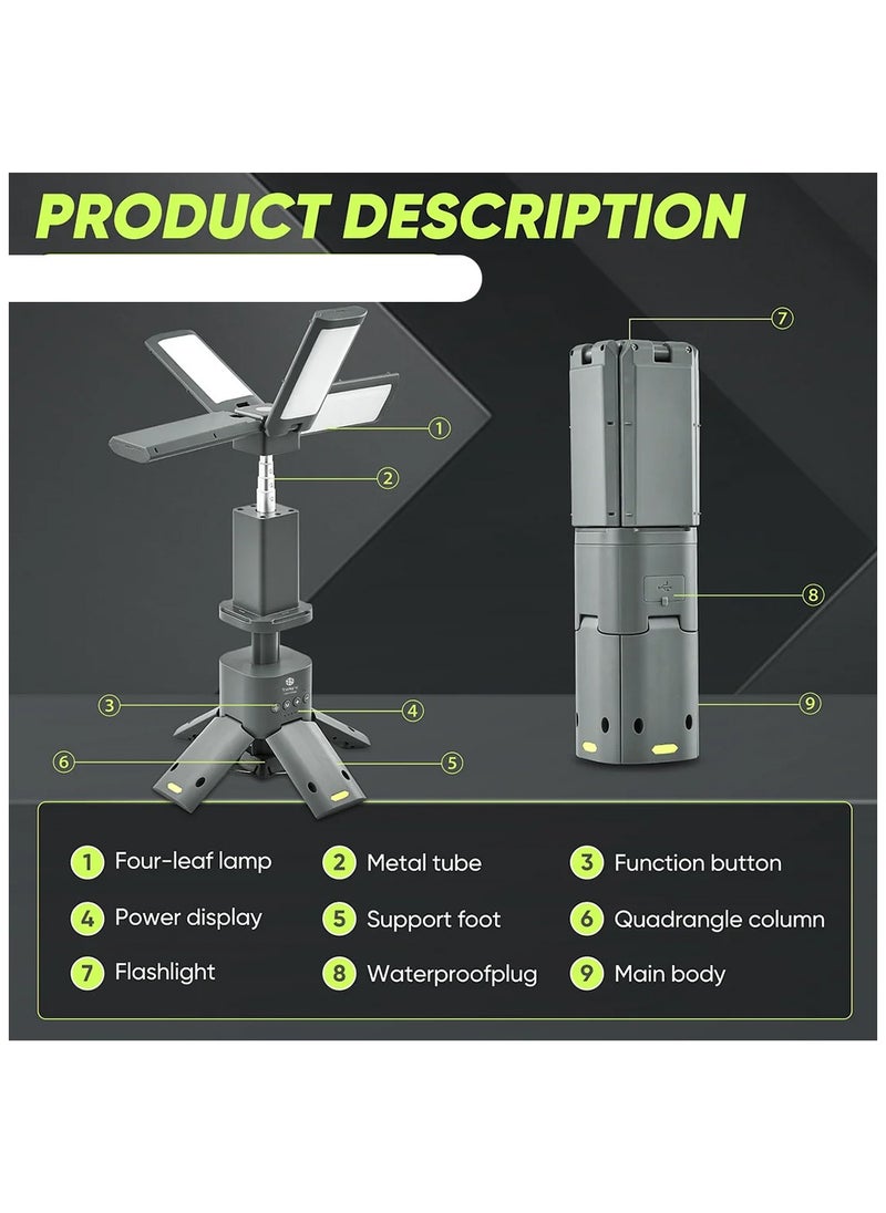 Toby's Toby's brand New Portable Camping Light Stretchable Camping Lamp with Lighting Modes LED Light with Magnet IPX5 Waterproof for Camping Hiking with Power 25W Color Temperature 1500-6500K  - Image 5