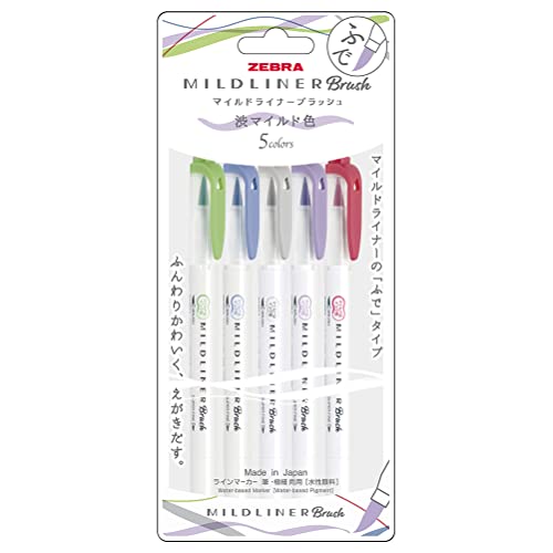 Zebra Pen Zebra Mildliner Brush 5 colors - Image 1