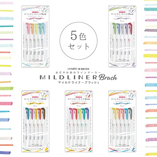 Zebra Pen Zebra Mildliner Brush 5 colors - Image 3