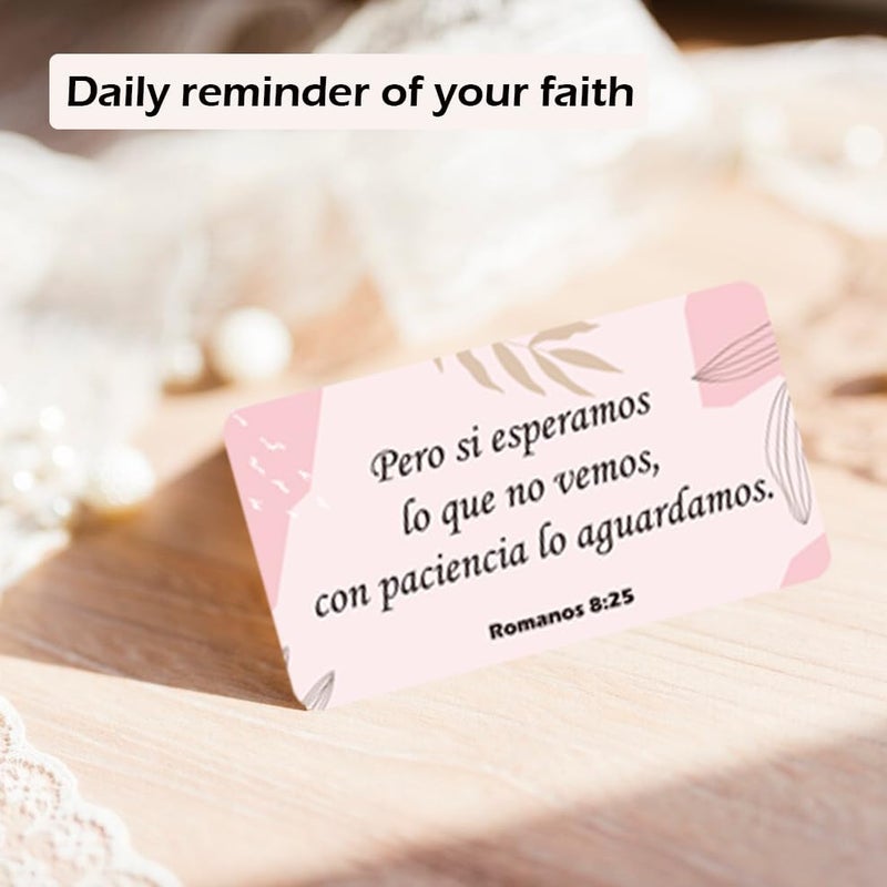 1step2dream Inspirational Spanish Prayer Cards | 60 Unique Boho Theme | 60 Bible Verses, Mini Scripture Cards Motivational Spanish Christian Gifts - Image 4