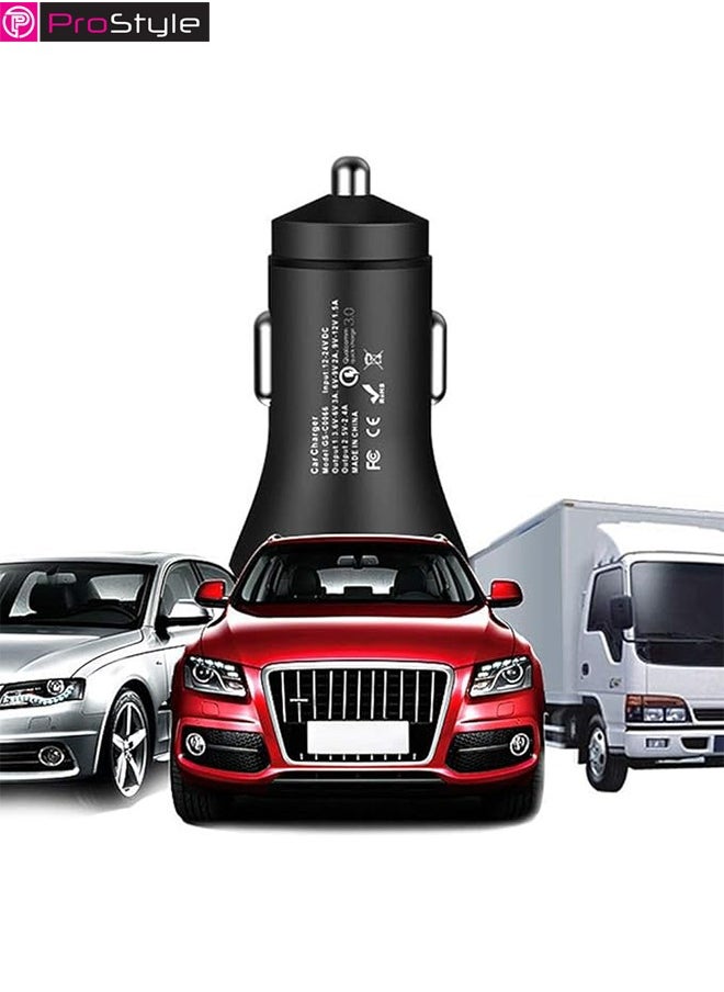Prostyle Fast Car Charger PD 36W USB Car Plug Adapter, Type C & Type A, Compatible with iPhone 16, 15, 14, 13, 12, 11, iPad Pro, Mini 6, Samsung S24, S23, S22, Xiaomi, AirPods 4, Apple Watch, and S10 - Black  - Image 2