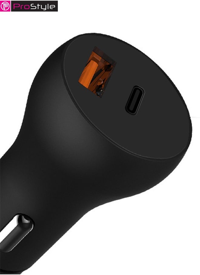 Prostyle Fast Car Charger PD 36W USB Car Plug Adapter, Type C & Type A, Compatible with iPhone 16, 15, 14, 13, 12, 11, iPad Pro, Mini 6, Samsung S24, S23, S22, Xiaomi, AirPods 4, Apple Watch, and S10 - Black  - Image 3