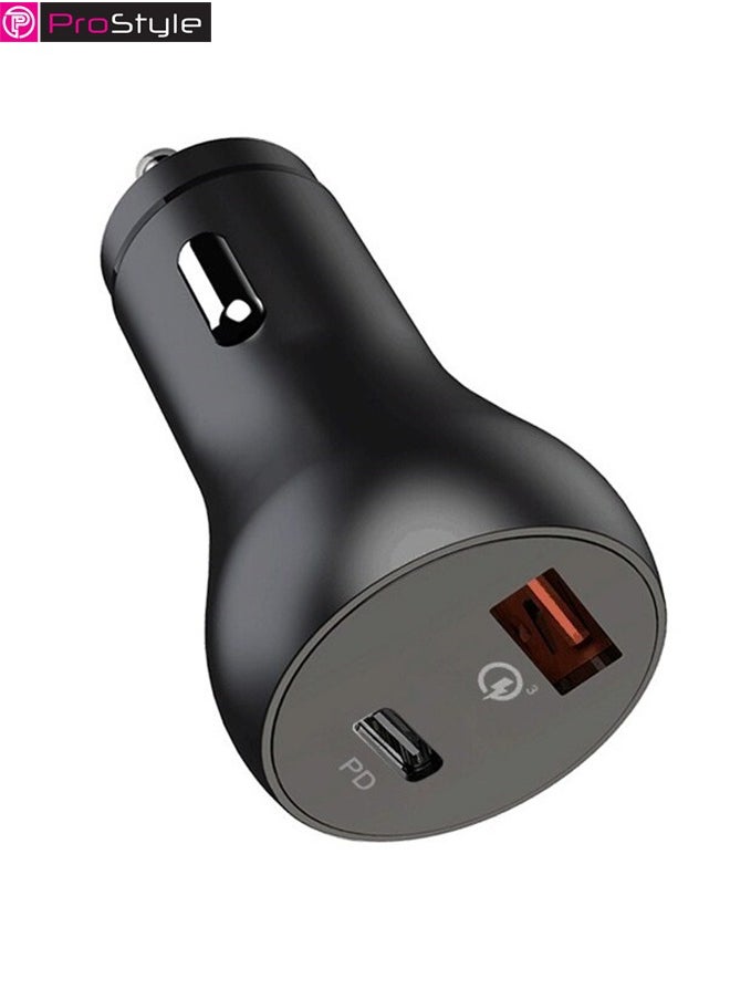Prostyle Fast Car Charger PD 36W USB Car Plug Adapter, Type C & Type A, Compatible with iPhone 16, 15, 14, 13, 12, 11, iPad Pro, Mini 6, Samsung S24, S23, S22, Xiaomi, AirPods 4, Apple Watch, and S10 - Black  - Image 4