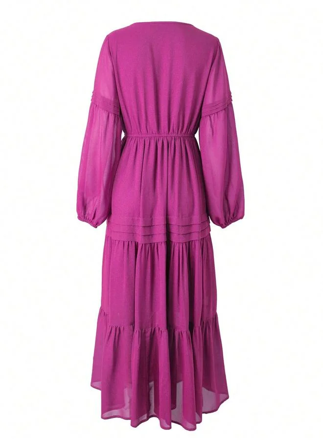 Take Two Take Two A-Line Long Sleeve Maxi Dress