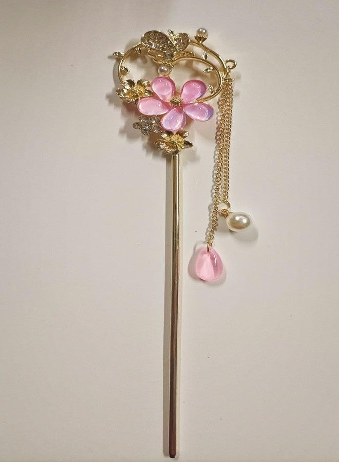 Plenteous مجموعة كبيرة من دبابيس الشعر الخشبية المزينة بالزهور المصنوعة يدويًا على الطراز القديم، مثالية لتسريحات الشعر الطويل، إكسسوارات شعر، دبابيس شعر خشبية مزدوجة على شكل زهور، دبابيس شعر مزينة بالزهور للنساء والفتيات (متعددة الألوان) - Image 4