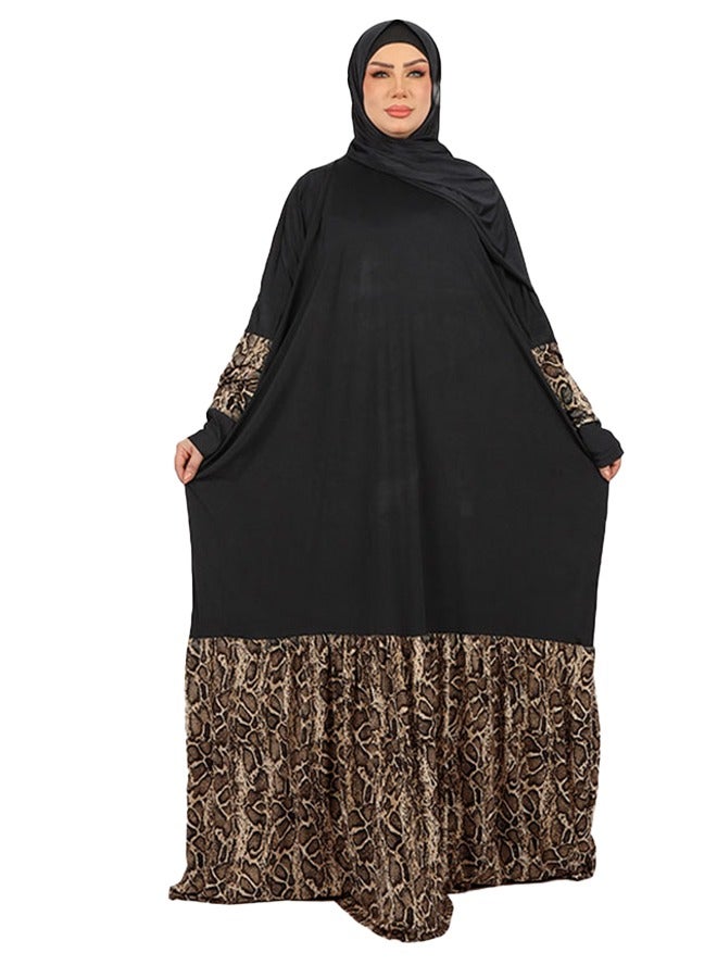 Zmurud Practical Saudi Jersey  prayer dress with headscarf from zmurud fashion 