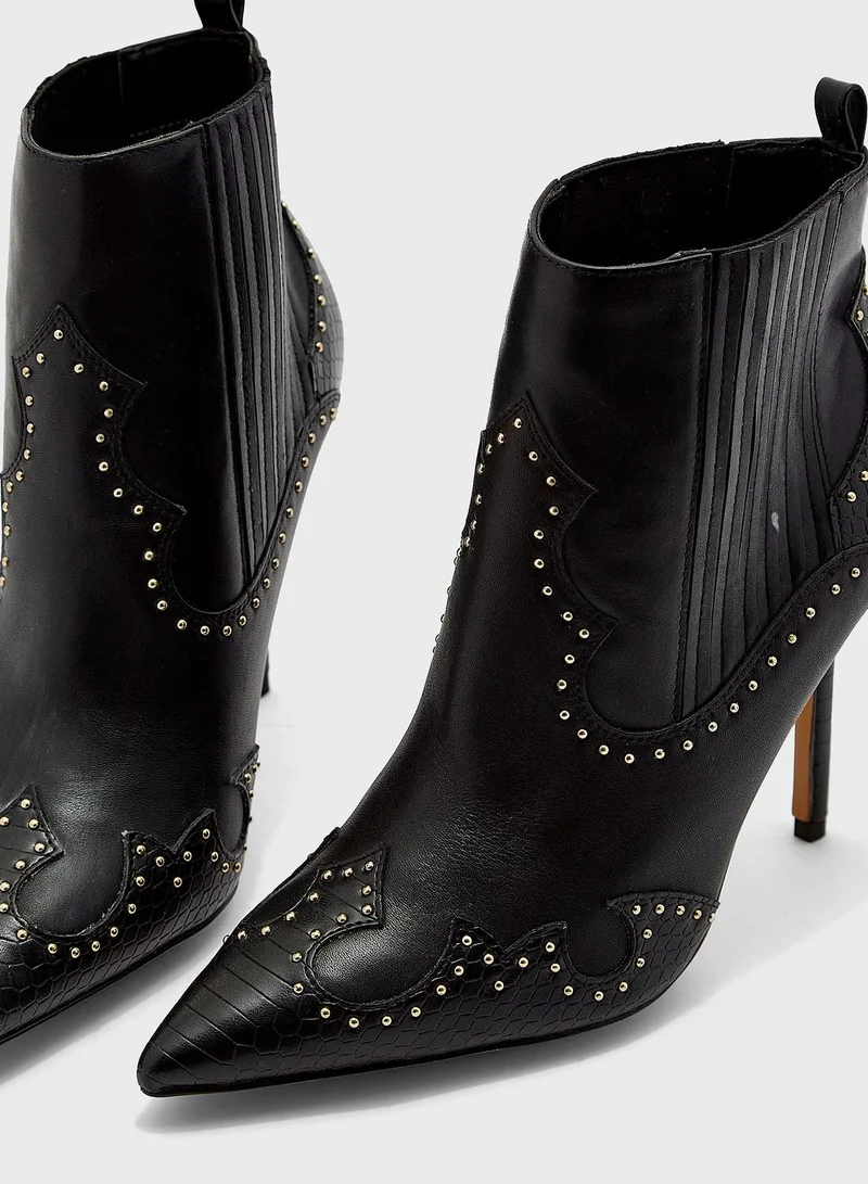 ALDO Kapone Stiletto Mid Heel Ankle Boots