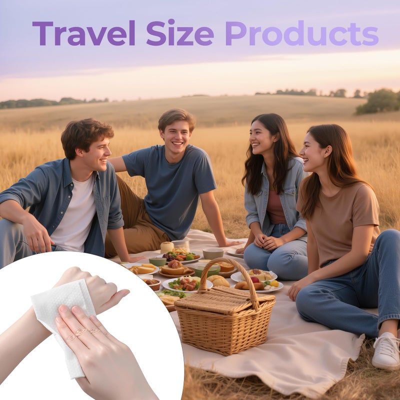 Classycoo XL Compressed Towel Tablets- 50 PCS Disposable Face Towelettes Washcloths Mini Purse Travel Size Essentials, Portable Cotton Coin Tissue for Camping, Hiking, Sport, Hand Wipes (Thickened) - Image 5