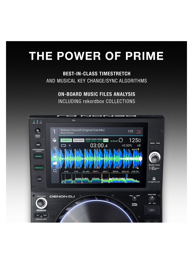 DENON DJ Denon DJ SC6000 PRIME – Professional Standalone DJ Media Player with WiFi Music Streaming and 10.1-Inch Touchscreen  - Image 5