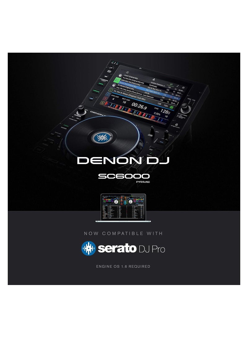 DENON DJ Denon DJ SC6000 PRIME – Professional Standalone DJ Media Player with WiFi Music Streaming and 10.1-Inch Touchscreen  - Image 3