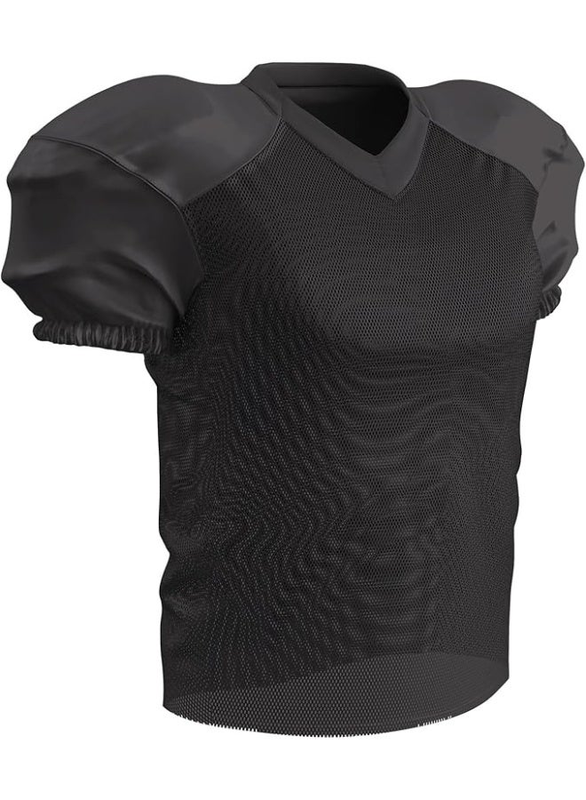 Champro Time Out Polyester Practice Football Jersey, Black, Youth X-Large