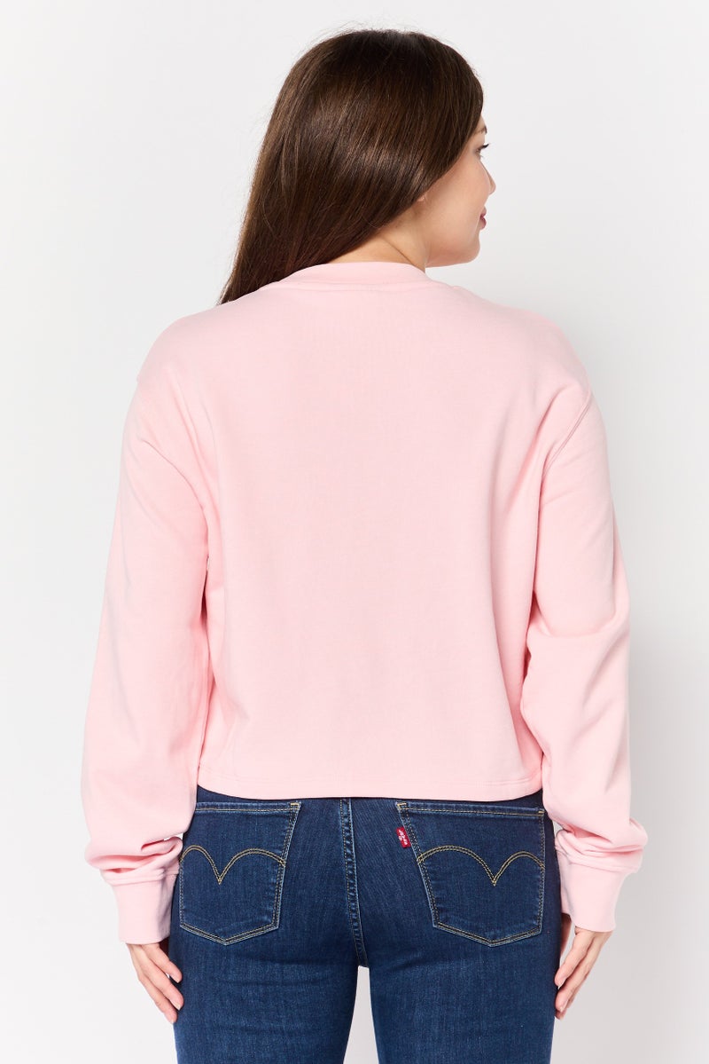 Juicy Couture Women Crew Neck Brand Logo Long Sleeve Sweatshirt, Pink - Image 4