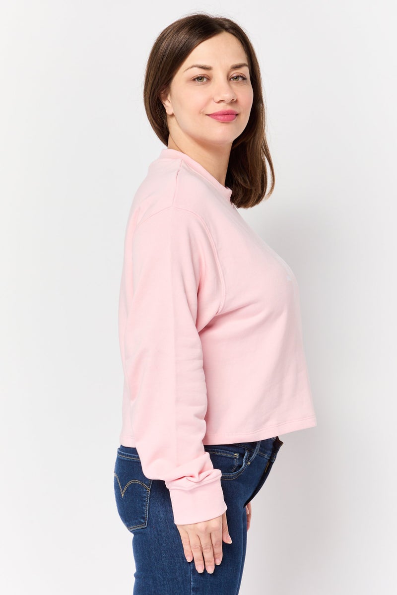 Juicy Couture Women Crew Neck Brand Logo Long Sleeve Sweatshirt, Pink - Image 2