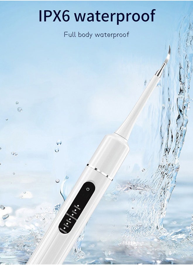 FIRSTAR - Electric Toothbrush with Water Flosser, 6 modes Teeth Cleaning Kit, One Switch from Sonic Brushing to Water Flossing for Home Travel (White) - Image 1