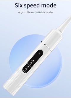 FIRSTAR Electric Toothbrush with Water Flosser, 6 modes Teeth Cleaning Kit, One Switch from Sonic Brushing to Water Flossing for Home Travel (White)  - Image 4