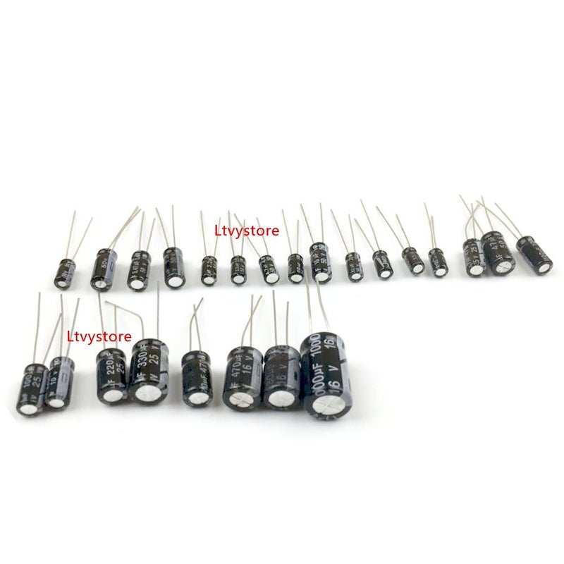 Ltvystore Electrolytic Capacitors Kit, Metal Capacitor Assorted Assortment Box Kit Set of 500-16V 25V 50V Capacitor, Range 0.1uF-1000uF Ltvystore - Image 3