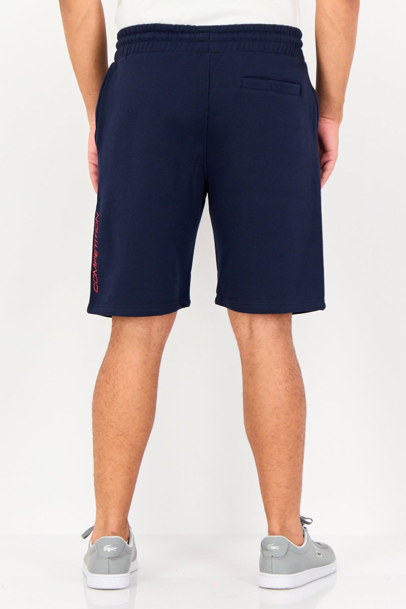 NAUTICA Men Embroidered Logo Basic Shorts, Navy - Image 3