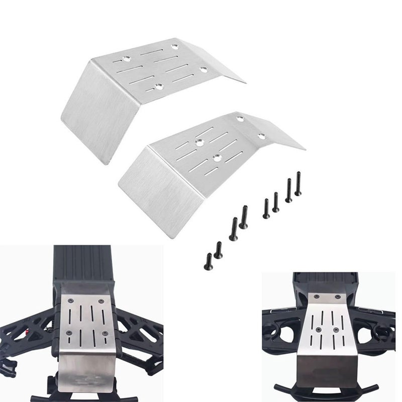 Generic XSYGO Stainless Steel Front Rear Chassis Armor Guard Skid Plate for ARRMA 1/10 Gorgon 4X2 Mega 550 Brushed Monster Truck Upgraded Parts  - Image 1
