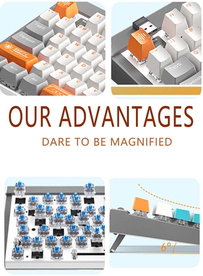 Oregon Wireless Dual-Mode Mechanical Keyboard And Mouse Set For E-Sports Games With Customized Hot-Swappable Switches 108 Keys, Premium Gray - Image 3