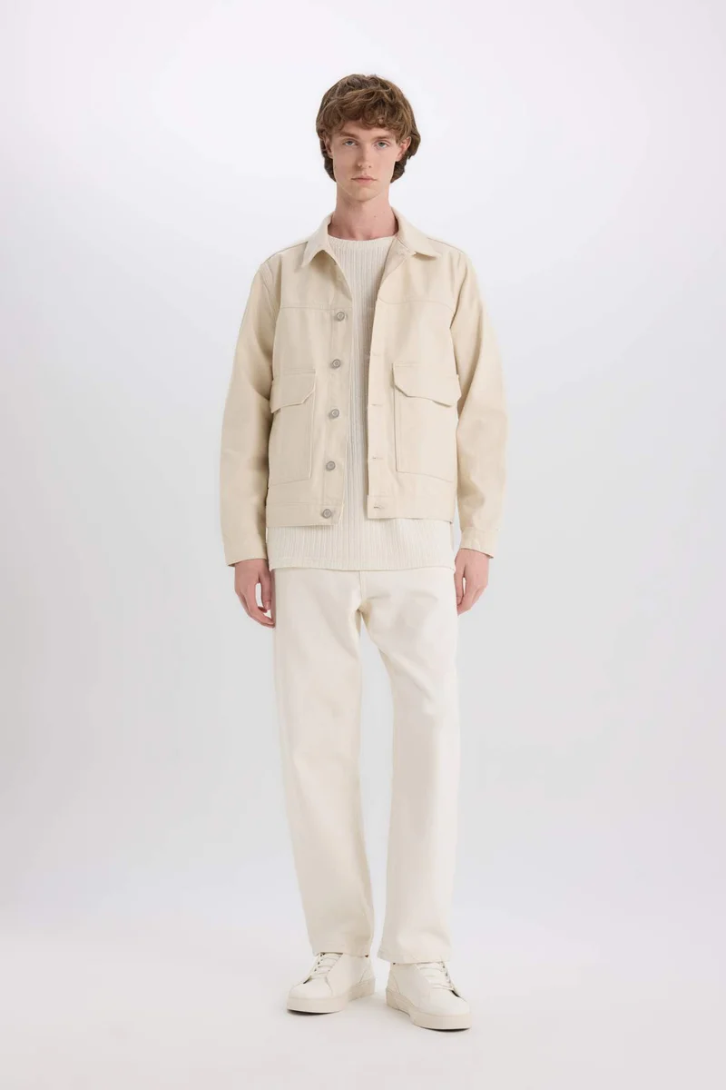DeFacto Slim Fit Buttoned Pocket Denim Jacket