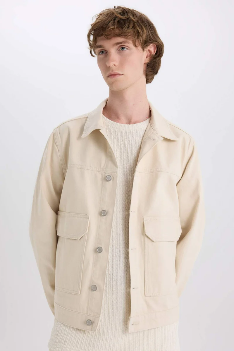 DeFacto Slim Fit Buttoned Pocket Denim Jacket