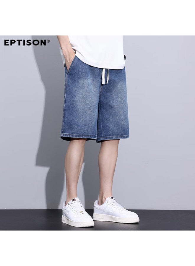 EPTISON Yipin Tiancheng Summer Thin Denim Shorts Men'S American Trend Heavy Water Washed Mid Pants Men'S Comfortable Casual Five-Point Pants - Image 4