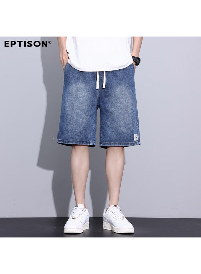 EPTISON Yipin Tiancheng Summer Thin Denim Shorts Men'S American Trend Heavy Water Washed Mid Pants Men'S Comfortable Casual Five-Point Pants - Image 3