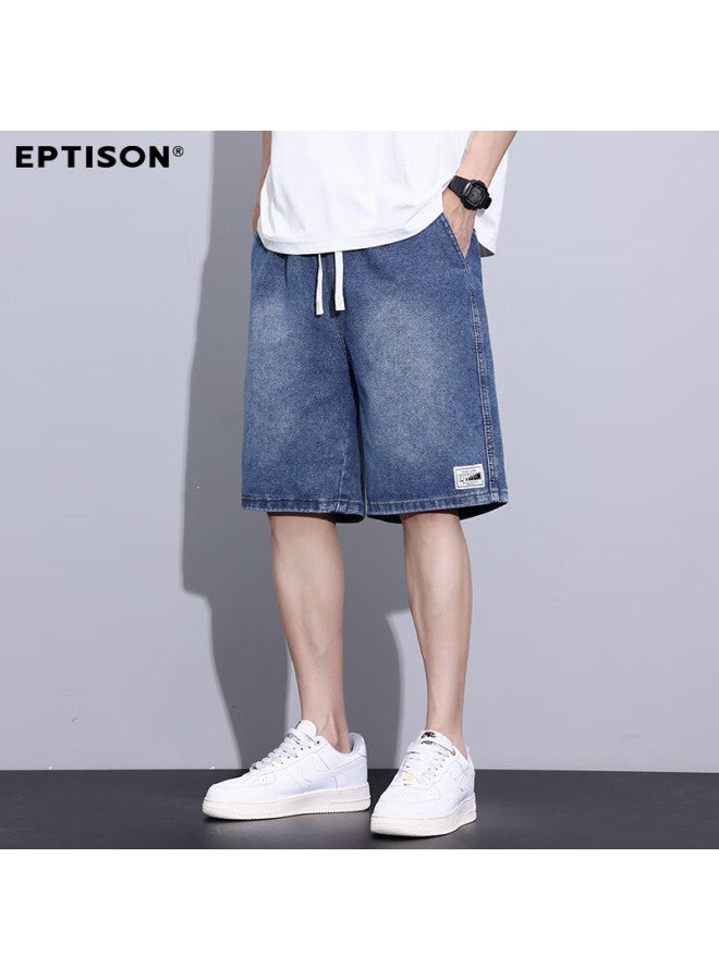 EPTISON Yipin Tiancheng Summer Thin Denim Shorts Men'S American Trend Heavy Water Washed Mid Pants Men'S Comfortable Casual Five-Point Pants - Image 2