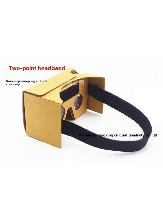 Vr Glasses Cardboard Google Carton Vr Virtual Reality 3d Glasses Helmet Vr Wholesale-Color:Cowhide + Headband  - Image 1