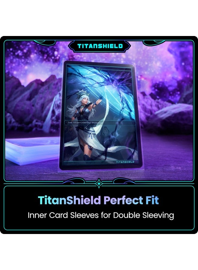 TitanShield Double Pack 400s Inner Sleeve Protectors - 1000 Clear Polypropylene Trading Card Sleeves - Image 2
