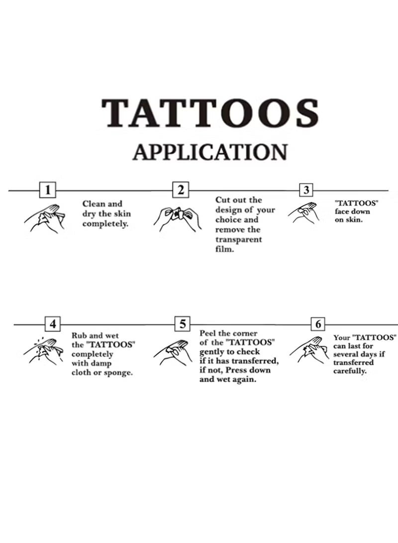 وشم مزيف مقاوم للماء - 30 ورقة بتصميمات فراشات وزهور | ملصقات فنية مؤقتة واقعية للجسم للرجال والنساء والأطفال | مثالية للمهرجانات والحفلات والسفر - Image 5
