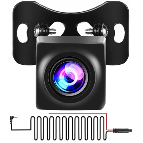 Inefala [for Portable Car Radio] 4 Pin Upgrade AHD 1080P Backup Camera, Camera for Carplay Screen 2.5mm Jack Backup Camera 2.5mm Jack Dash Cam Reverse Camera Cable,23 Ft 4 Pin to 2.5mm Male Plug - Image 1