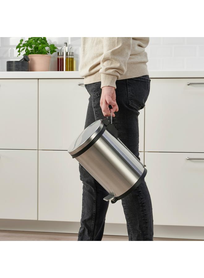 إيروريكس سلة مهملات بدواسة من الفولاذ المقاوم للصدأ، سعة 5 لتر - Image 2