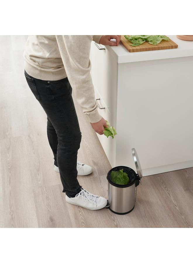 إيروريكس سلة مهملات بدواسة من الفولاذ المقاوم للصدأ، سعة 5 لتر - Image 3