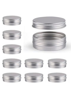 10 Pcs Aluminum Round Cans with Lid, 30ml Metal Tins Food Candle Containers with Screw Tops for Crafts, Food Storage, DIY Silver - pzsku/ZCCBA942FF800DEDF4BBFZ/45/_/1709534032/1b9f318b-9474-4f5f-87eb-f1886f34b4dd