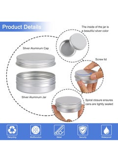 10 Pcs Aluminum Round Cans with Lid, 30ml Metal Tins Food Candle Containers with Screw Tops for Crafts, Food Storage, DIY Silver - pzsku/ZCCBA942FF800DEDF4BBFZ/45/_/1709534035/49586ff6-f088-4716-b83f-f14109677cff