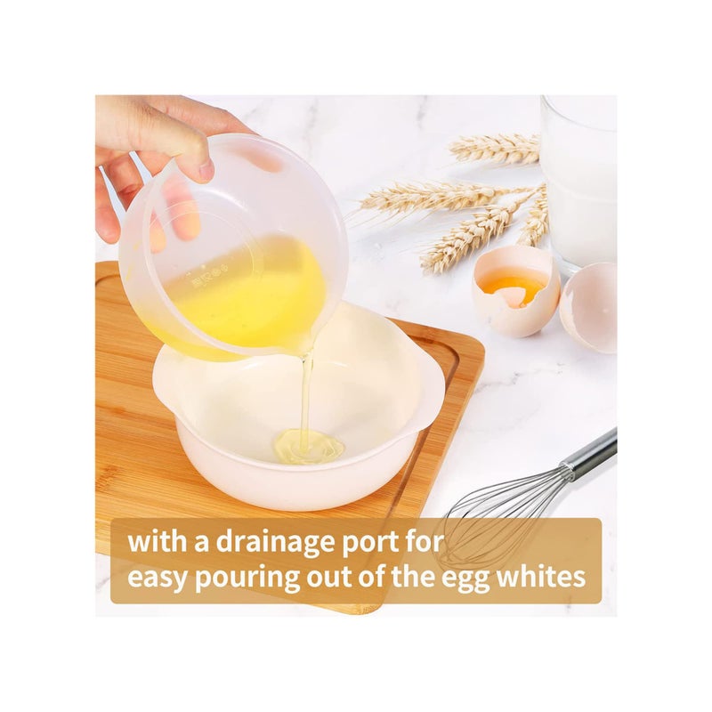 Zikra Egg White Separator Eggs Yolk Separators Multi-Eggs White Yolk Filter 5-6 Eggs Divider,Saves Time Chicken Baking Tools,Orange - Image 3