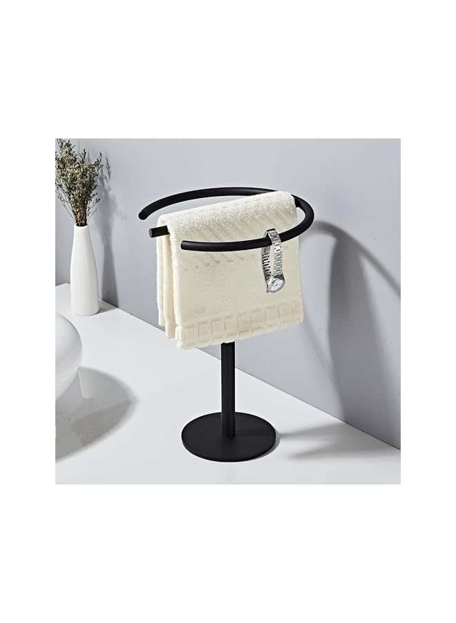 jaexest Hand Towel Holder Stand, Free-Standing Towel Rack Matte Black, SUS304 Stainless Steel Towel Bar Rack Stand, Tower Bar for Bathroom Kitchen Vanity Countertop… - Image 4