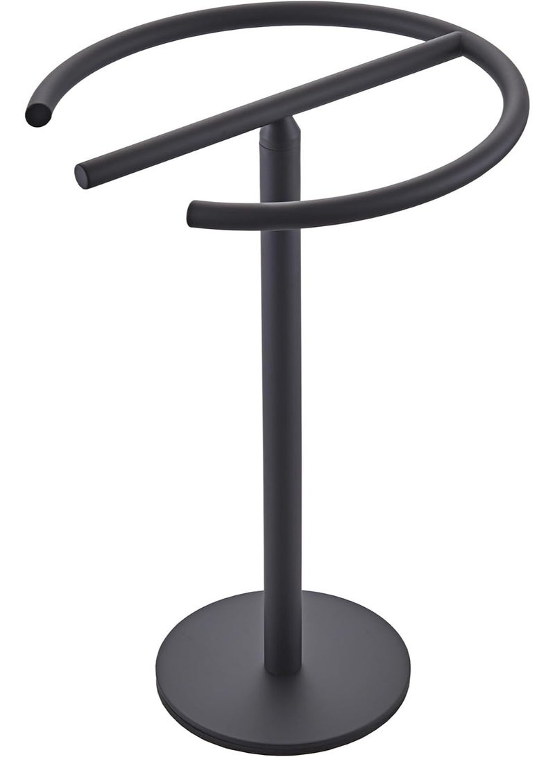jaexest Hand Towel Holder Stand, Free-Standing Towel Rack Matte Black, SUS304 Stainless Steel Towel Bar Rack Stand, Tower Bar for Bathroom Kitchen Vanity Countertop… - Image 1