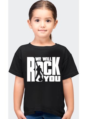 Rock&Roll Just Rock You Black Short Sleeve Girls Boys Unisex Kids T-Shirt 