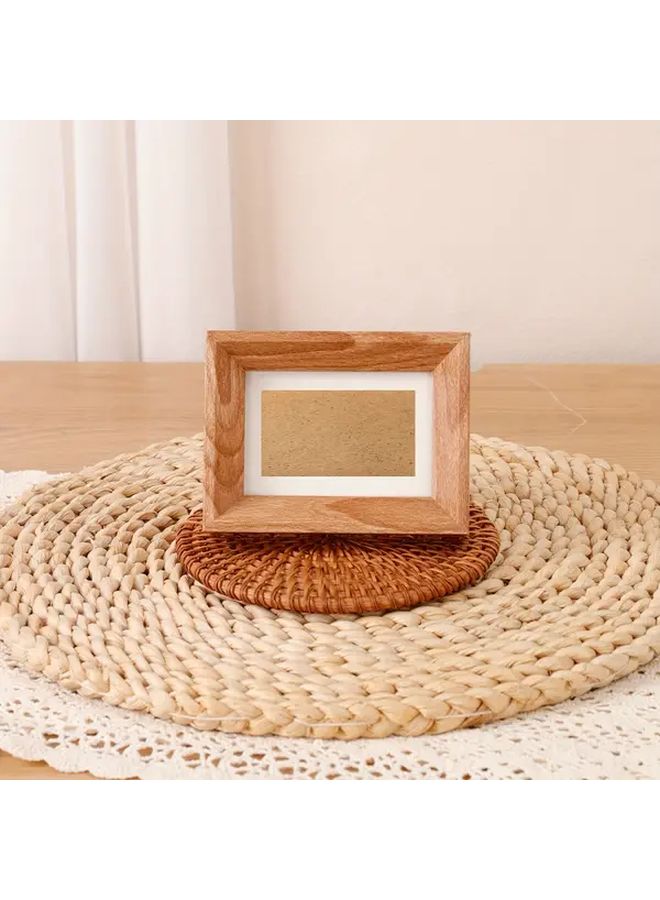 Teak Vintage Mini Photo Frame Wooden Desktop Display for Couple Pictures - Image 5