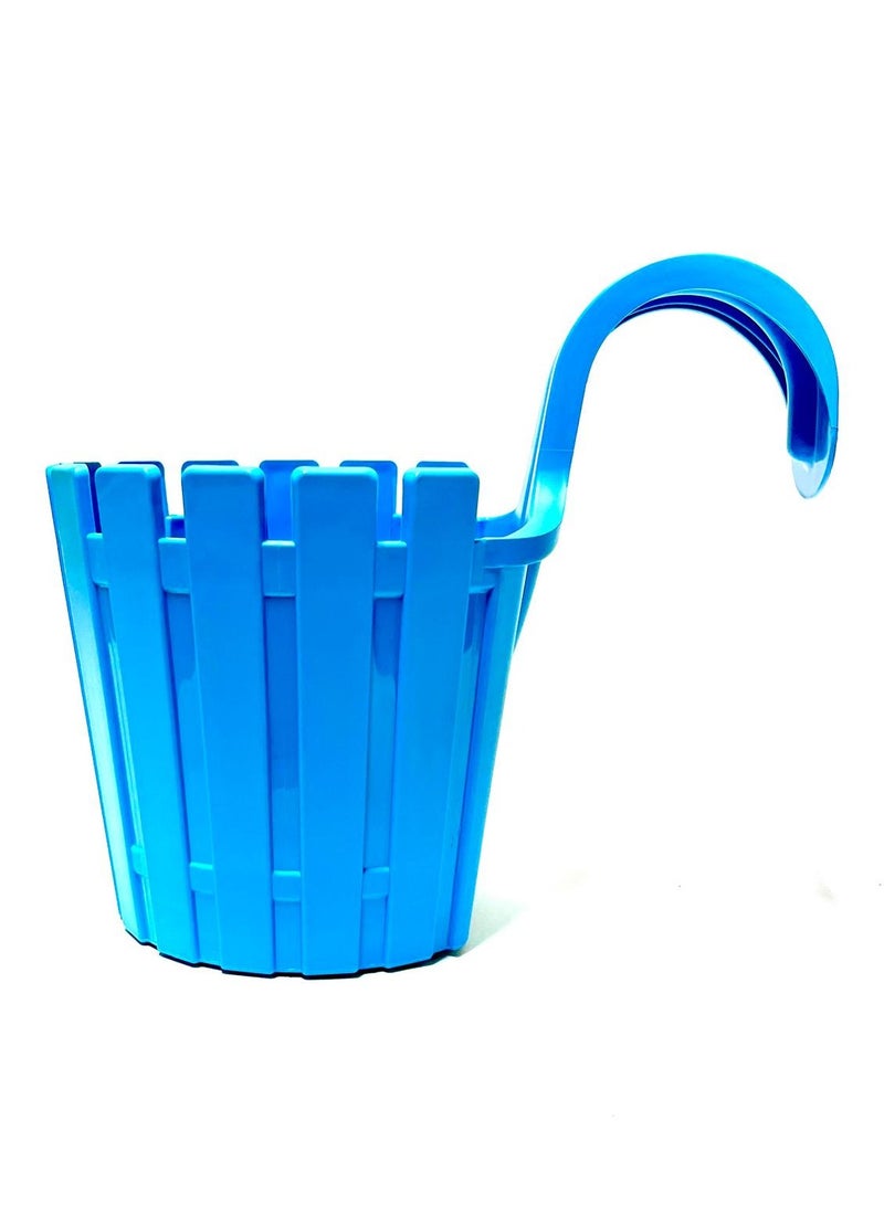 PoliWork Decorative hanging flowers plastic pot, Flower pot, Indoor, Blue Color, Akasya Easy Hanger  PoliWork  - Image 2