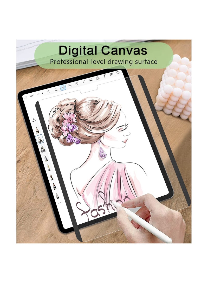 Magnetic Removable Paper Screen Protector for iPad Pro 12.9 (2022/2021/2020/2018) - Matte Anti-Glare Film for Drawing, Reusable for 6th/5th/4th/3rd Generation. - Image 3
