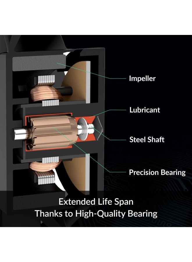 Arctic P14 Max - PC Fan, High-Performance 140mm Case Fan, PWM Controlled 400–2800 RPM, Optimised for Static Pressure, 0dB Mode - Black - Image 5