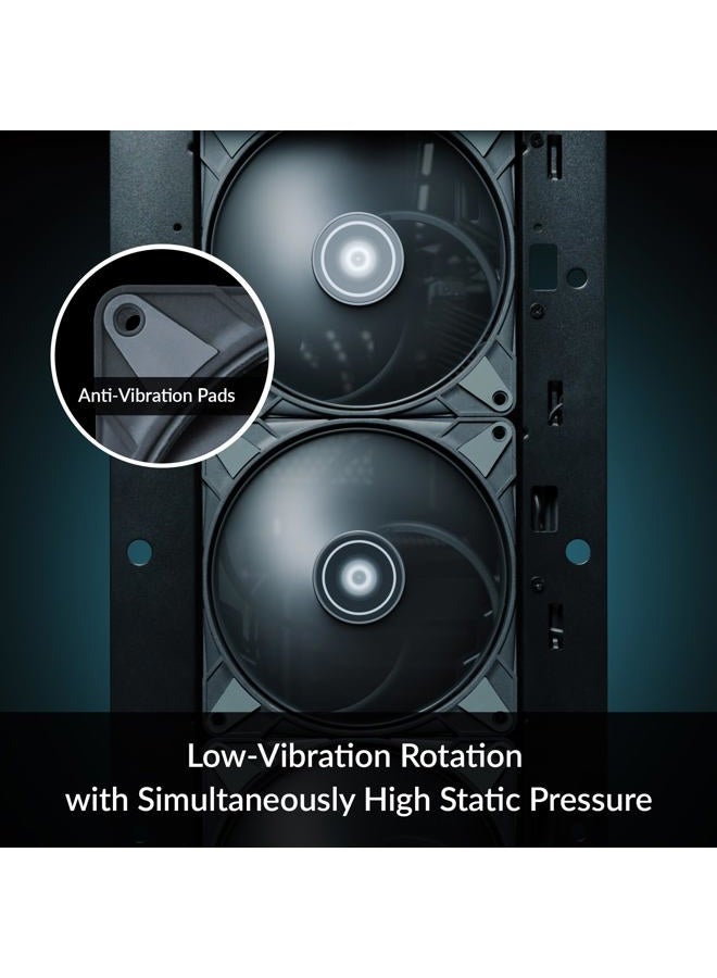 Arctic P14 Max - PC Fan, High-Performance 140mm Case Fan, PWM Controlled 400–2800 RPM, Optimised for Static Pressure, 0dB Mode - Black - Image 3