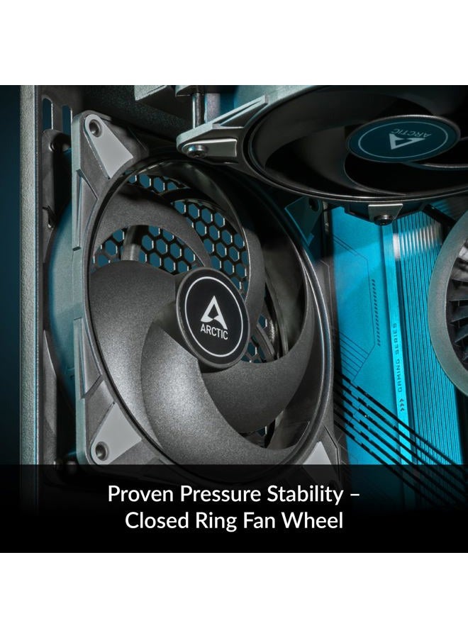 Arctic P14 Max - PC Fan, High-Performance 140mm Case Fan, PWM Controlled 400–2800 RPM, Optimised for Static Pressure, 0dB Mode - Black - Image 4