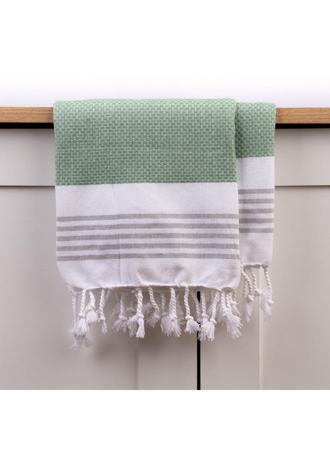 HABER Premium Light Weight 100% Cotton Bath Towel with Unique Micro Waffle Texture for Active Feel, Quick Absorption and Faster Drying Towel (Pack of 1, Green) - Image 3
