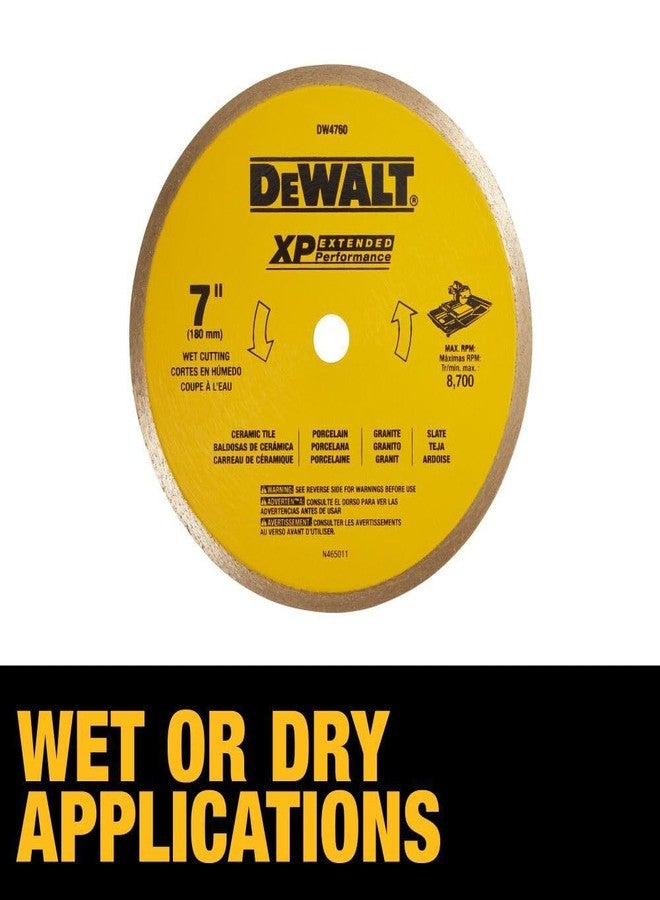DEWALT, DW4760, 7" CERAMIC TILE BLADE, Yellow - Image 3