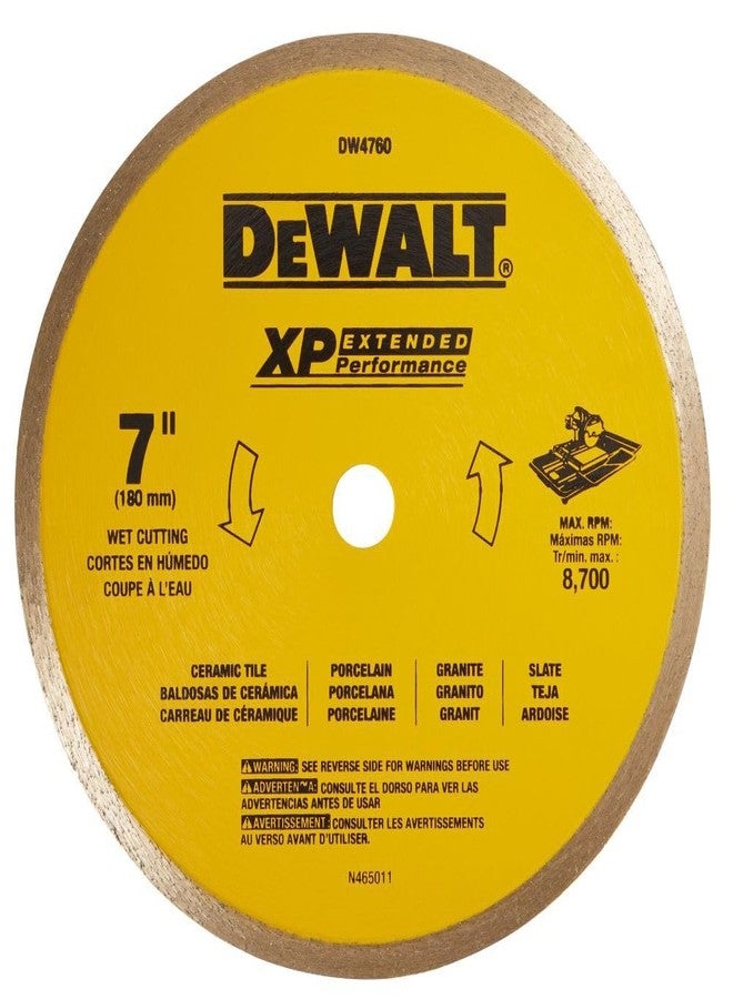 DEWALT, DW4760, 7" CERAMIC TILE BLADE, Yellow - Image 1
